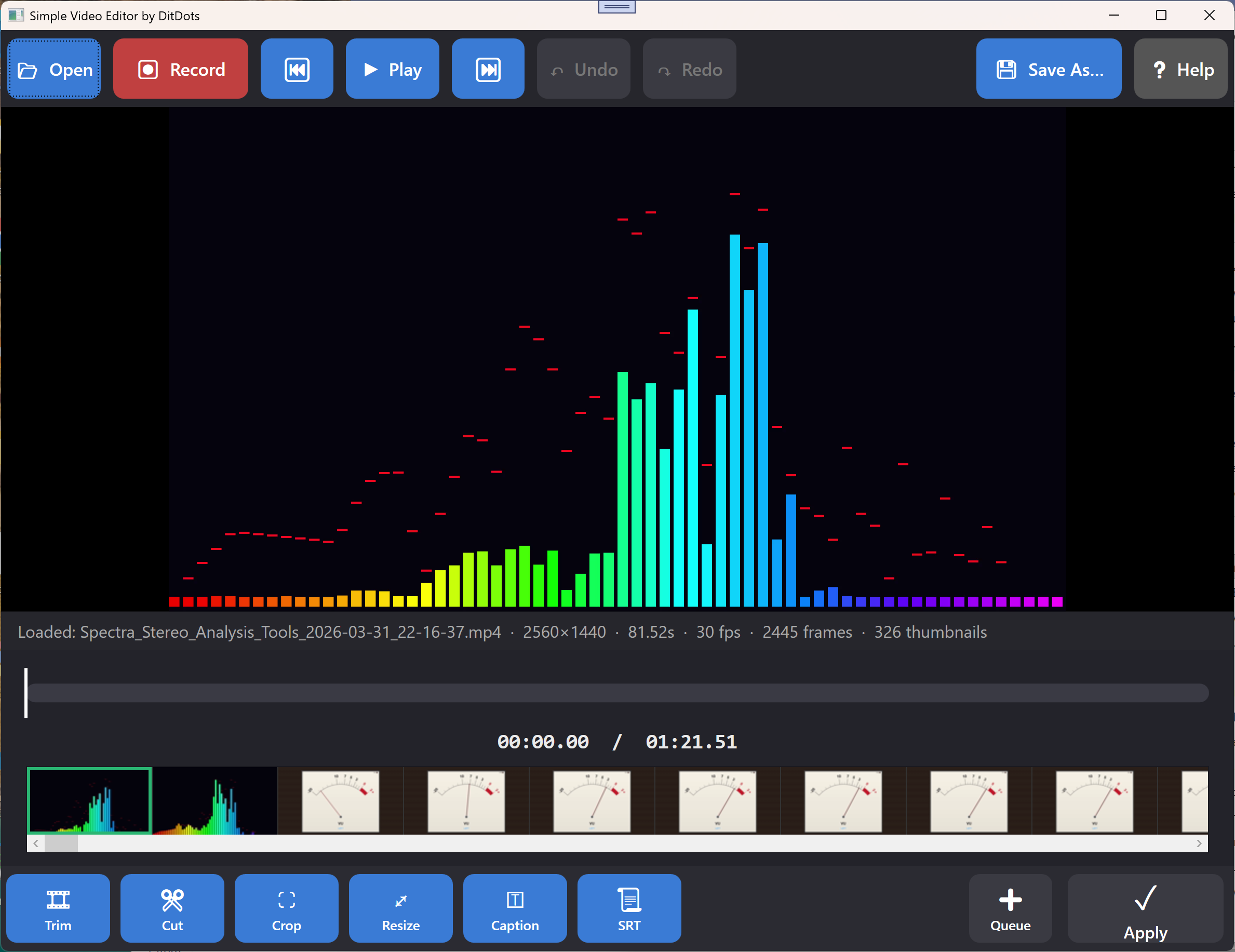 Simple Video Editor - Dit Dots by KO6ETZ